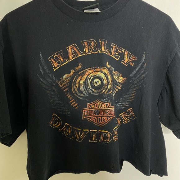 Harley Davidson custom crop top cut off sh… - Picture 7 of 8